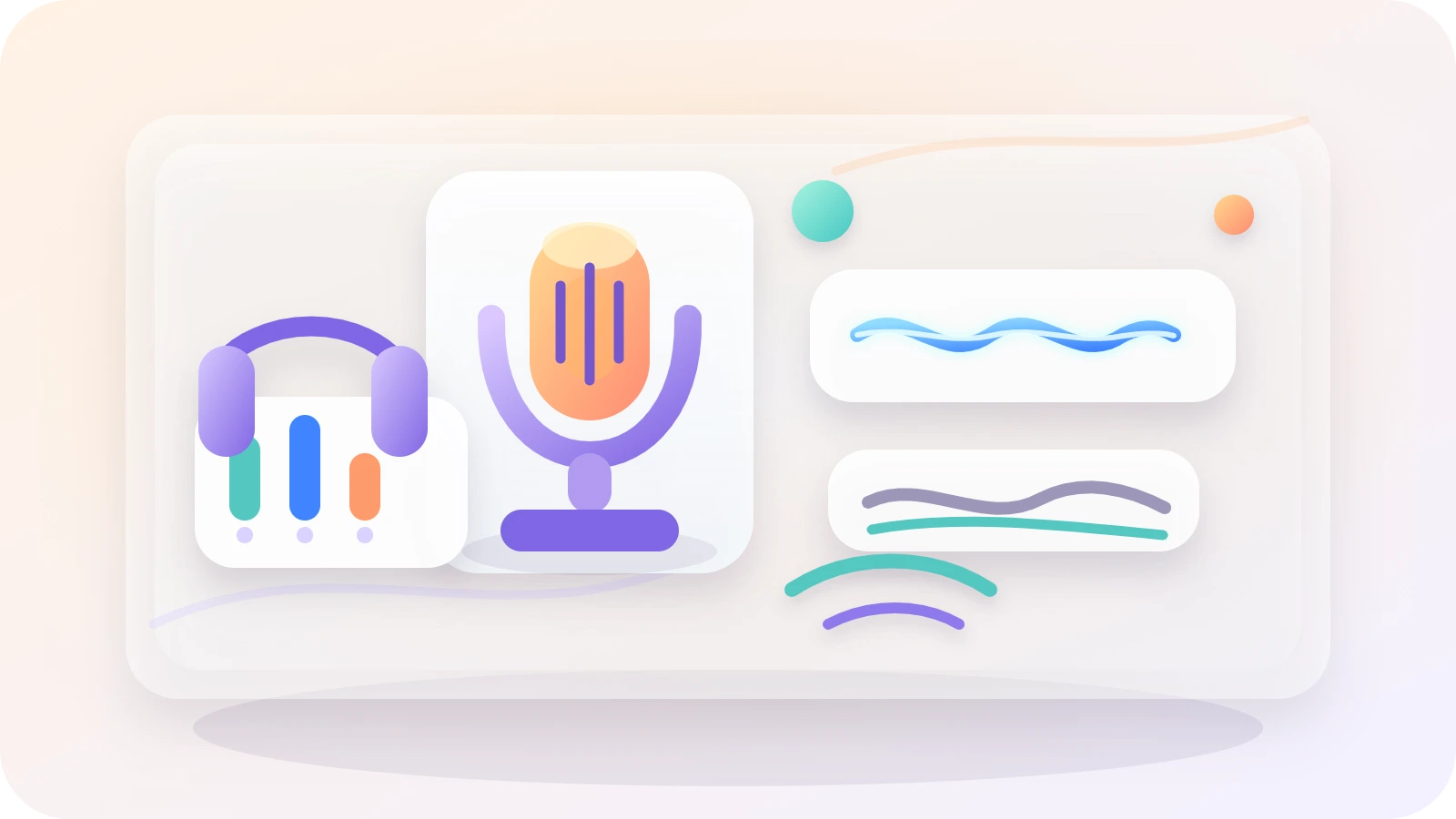 Podcast recording illustration