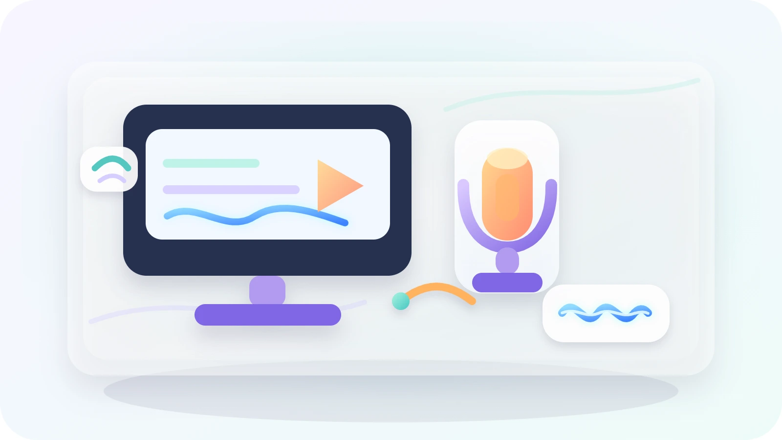 Screen and microphone illustration